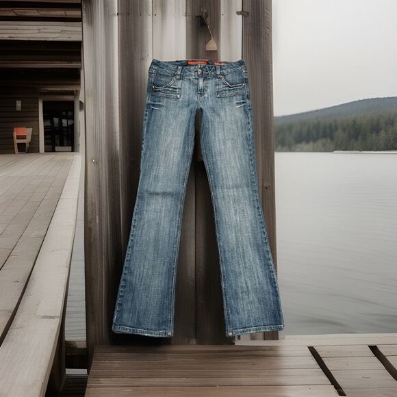 Mudd Baby Bootcut Jeans 5 (28x31.5) Blue Light Embellishment Denim Juniors - Picture 1 of 8